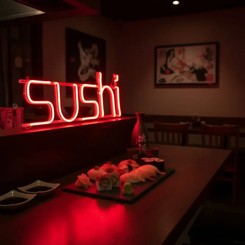 [-] Sushi Cartel Neon Led 48x16cm Deco Iluminacion