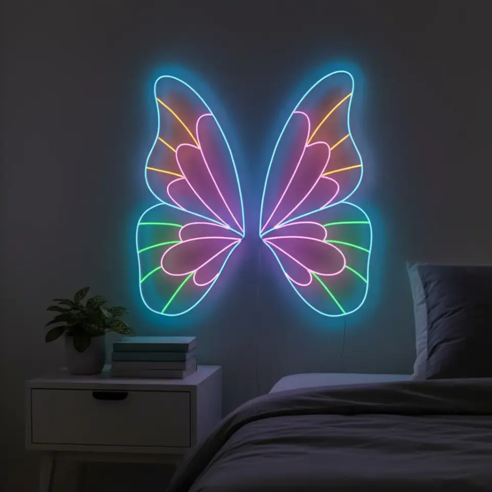 Alas De Mariposa Neon Led/ Deco 100*130 Cm