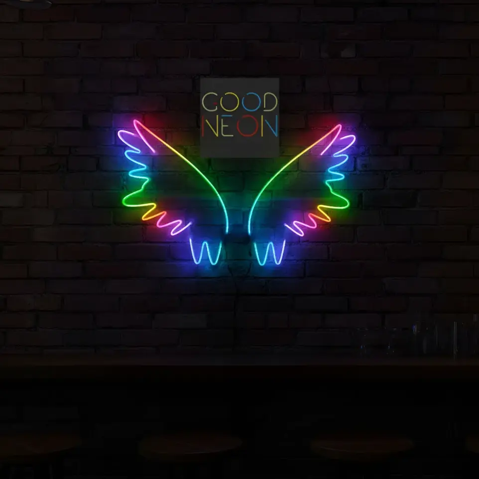 Alas Neon Led Pixel 78x100 Cm Fiesta Deco Cotillon