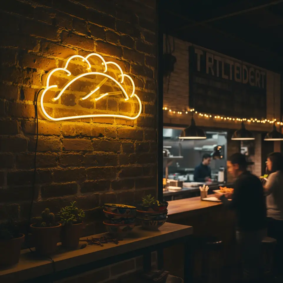 Cartel  Empanada Neon Led 40x20cm Negocios Bar Iluminacion