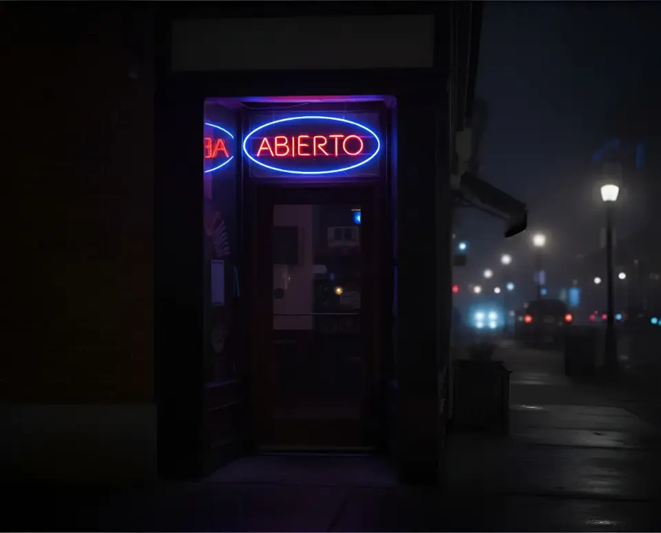 Cartel Abierto Neon Led  60x25 Cm Open  Negocios