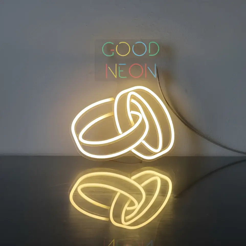 Cartel Alianzas Neon Led 25cm Deco Fiesta Casamiento