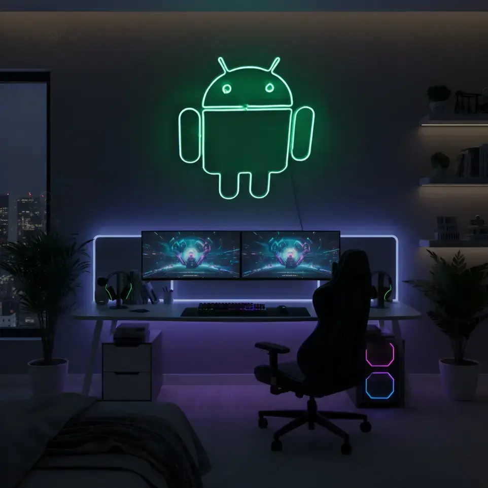 Cartel Android Neón Led