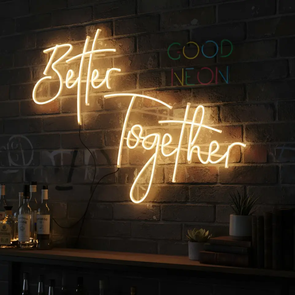Cartel Better Together 40x90cm Casamiento Deco Cotillon