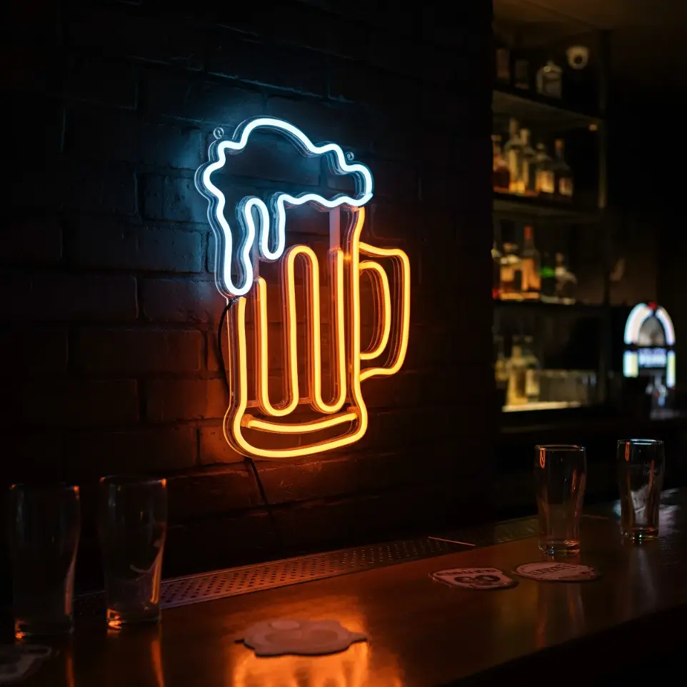 Cartel Chopp Cerveza Neon Led 30x20 Cm Letreros Luminosos