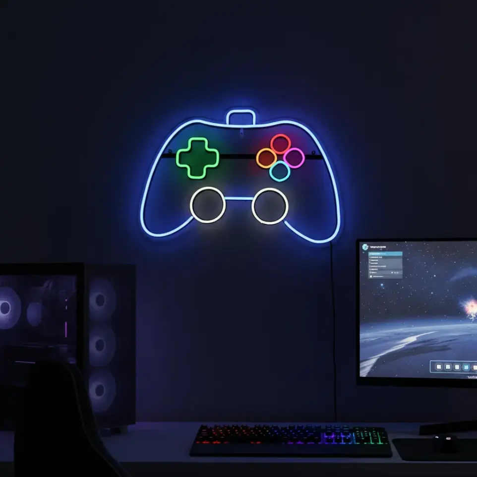 Cartel Joystick Neón Led