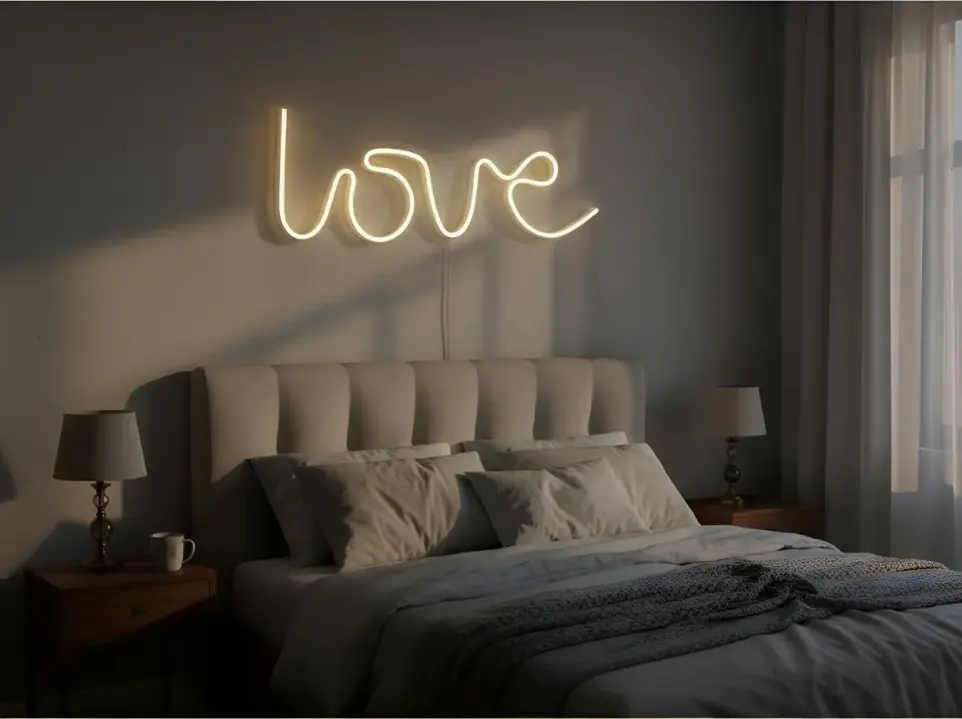 Cartel Neon Led  Love 50x30 Cm Deco Amor Iluminacion