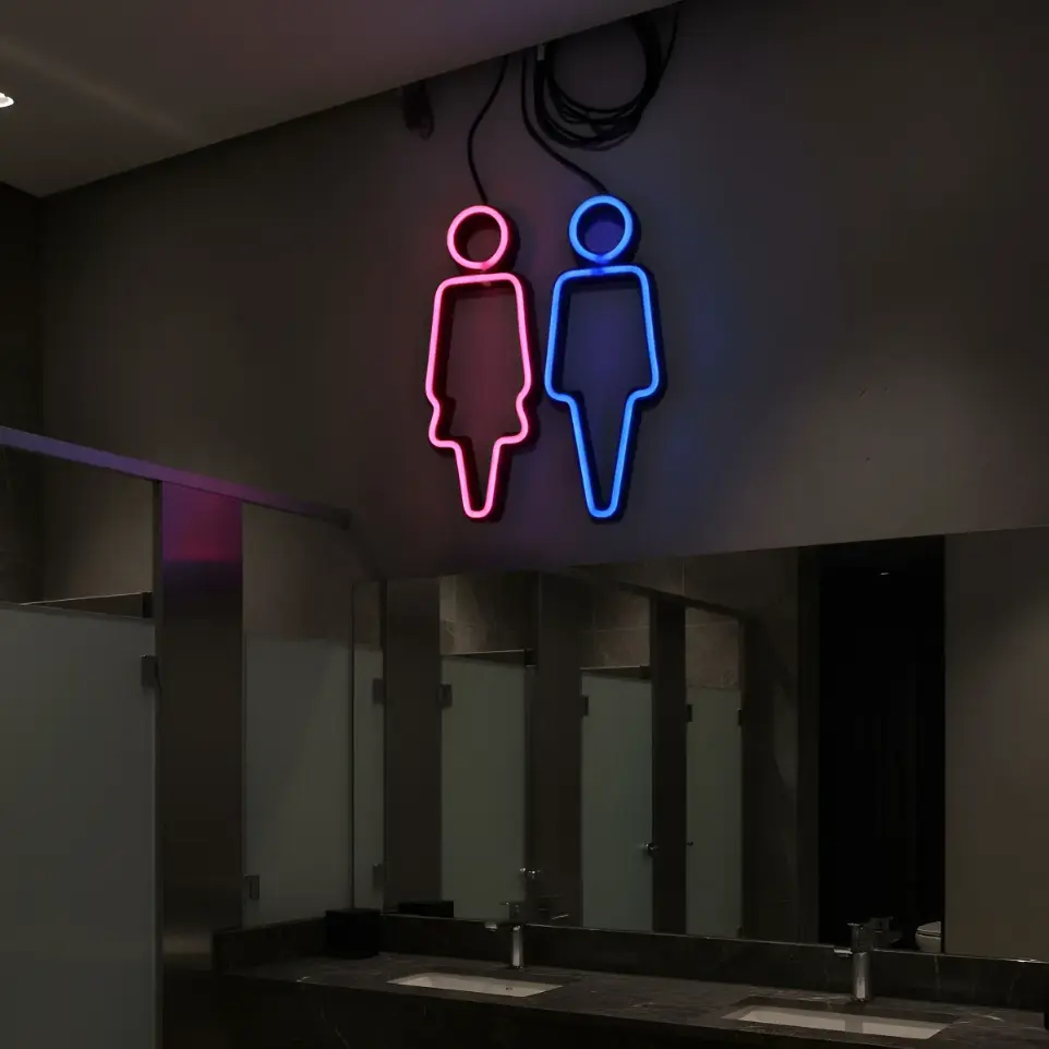 Cartel Neon Led Baños