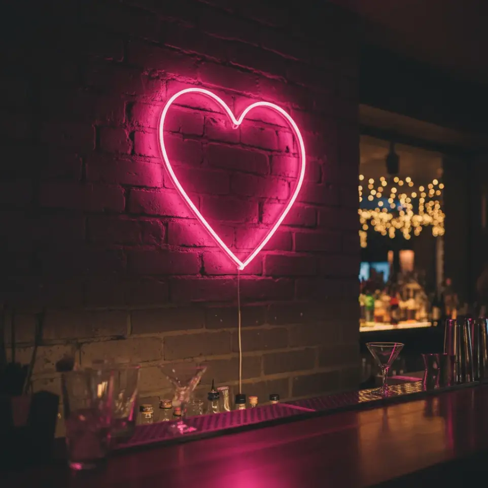 Cartel Neón Led Corazon