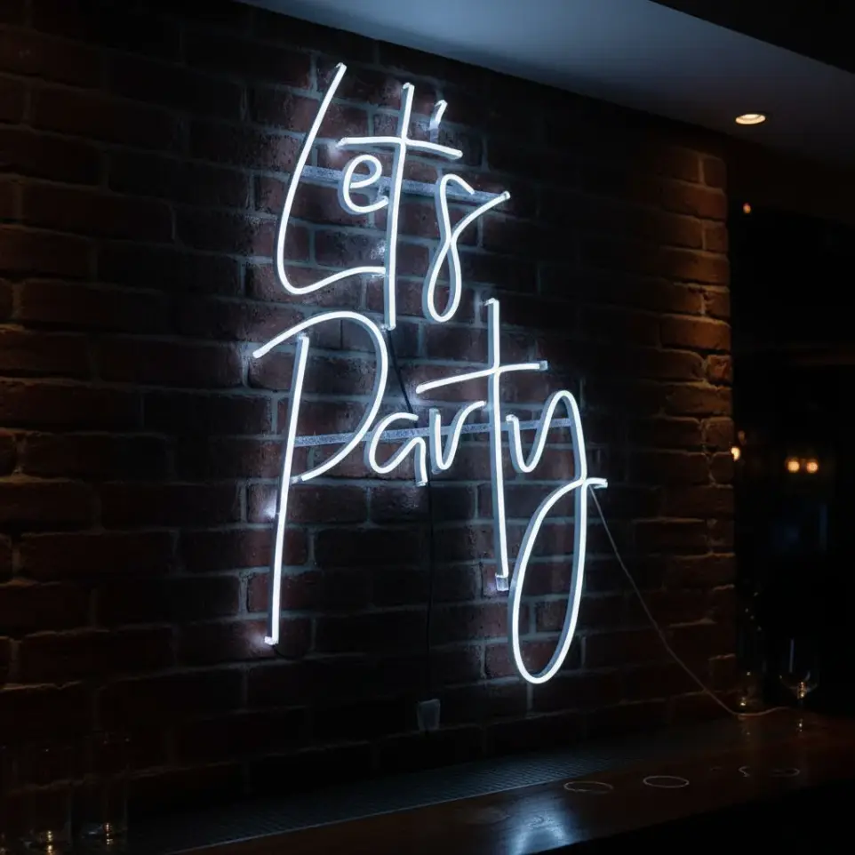 Cartel Neon Led Lets Party / Deco / Fiesta