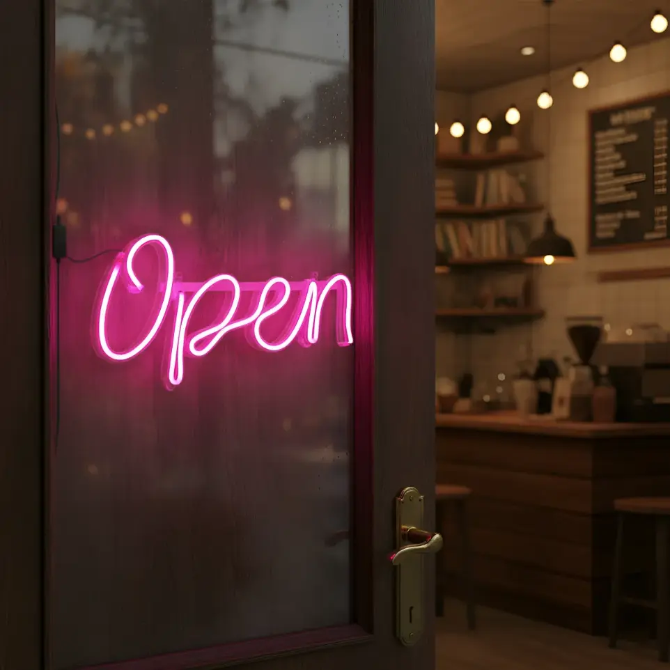 Cartel Open  Neon Led 30x18 Cm Abierto