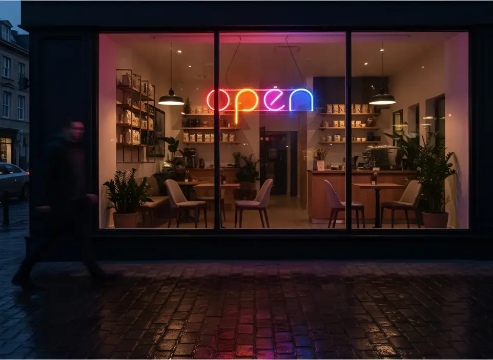 Cartel Open Neón Led Goodneonled 60x22 Cm 12v