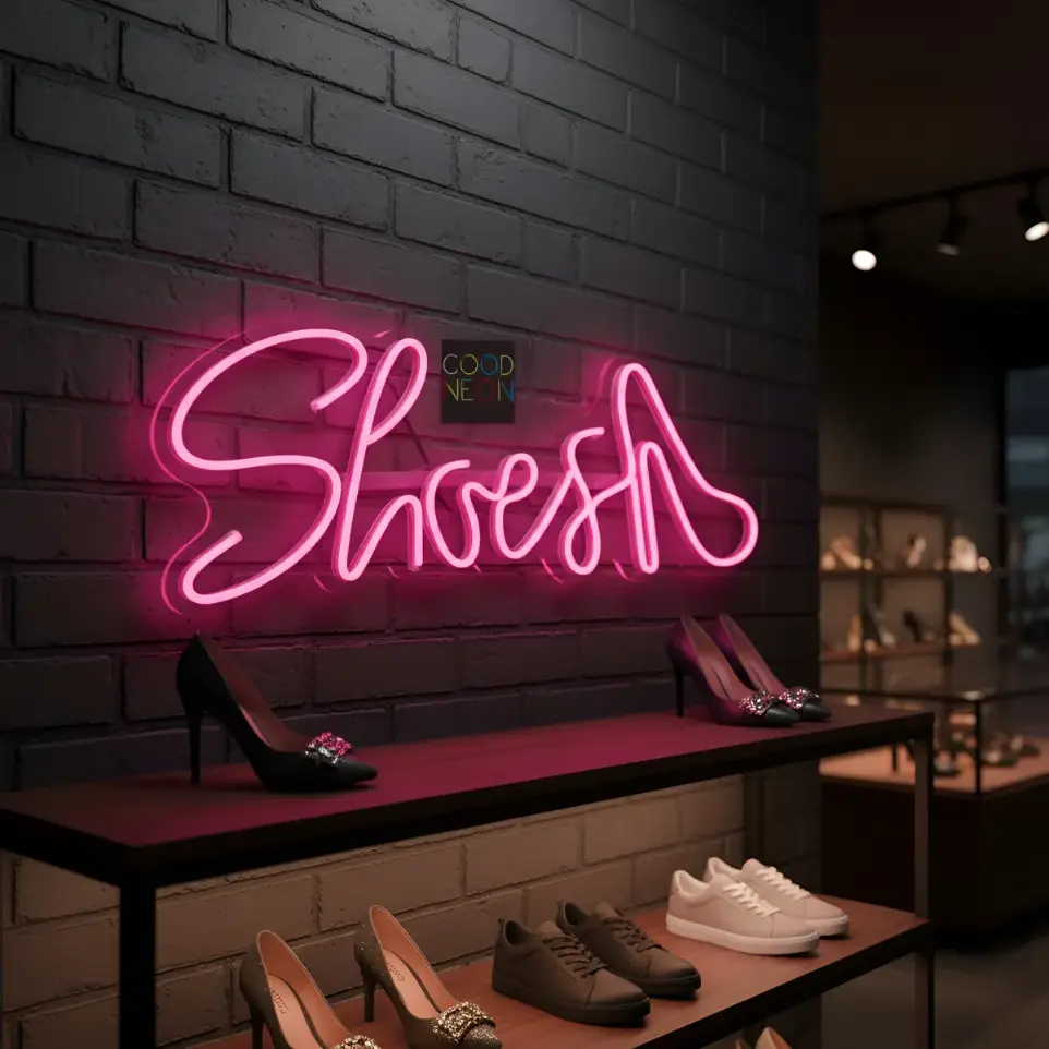 Cartel Shoes Neon Led 50x18cm Deco Zapatos Iluminacion
