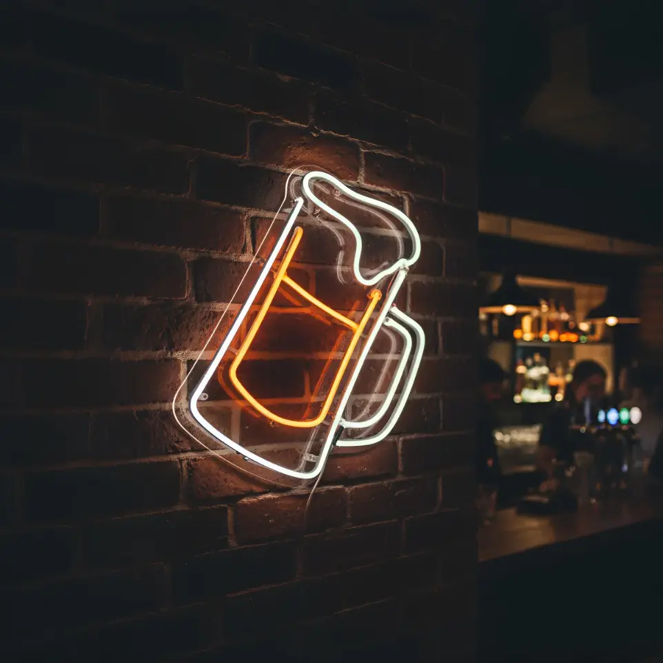 Chopp Neon Led Cartel Trago Cerveza Beer Bar 41x30cm