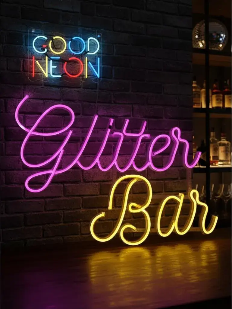 Good Neon Led Glitter Bar 46x42cm Cartel Luminoso