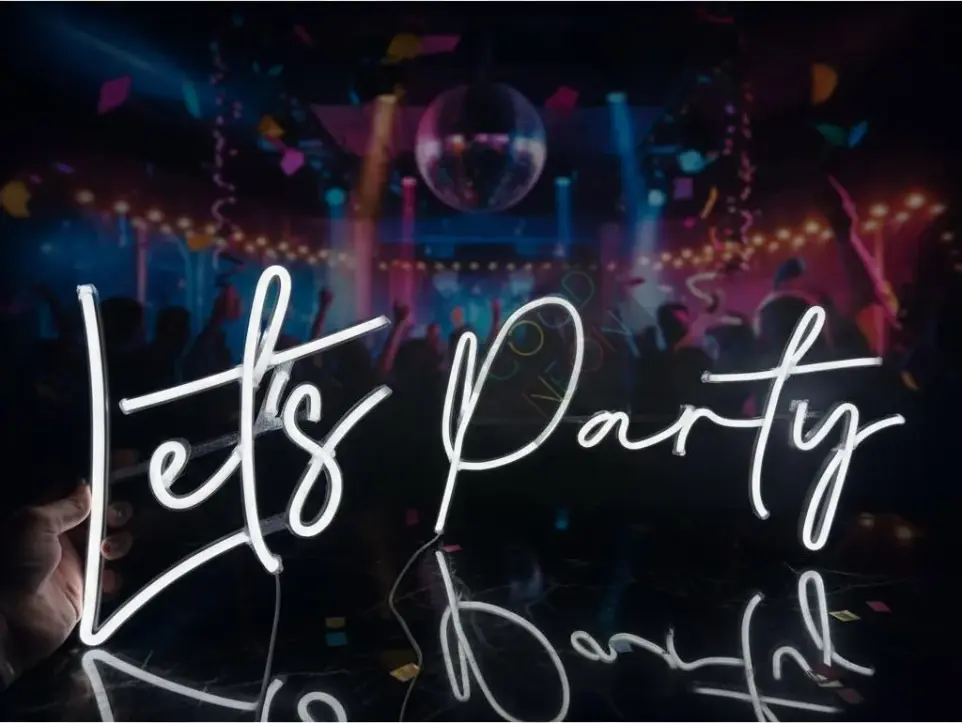 Lets Party -separados- Cartel Neon Led