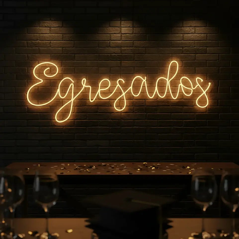Cartel Egresados Neon Led
